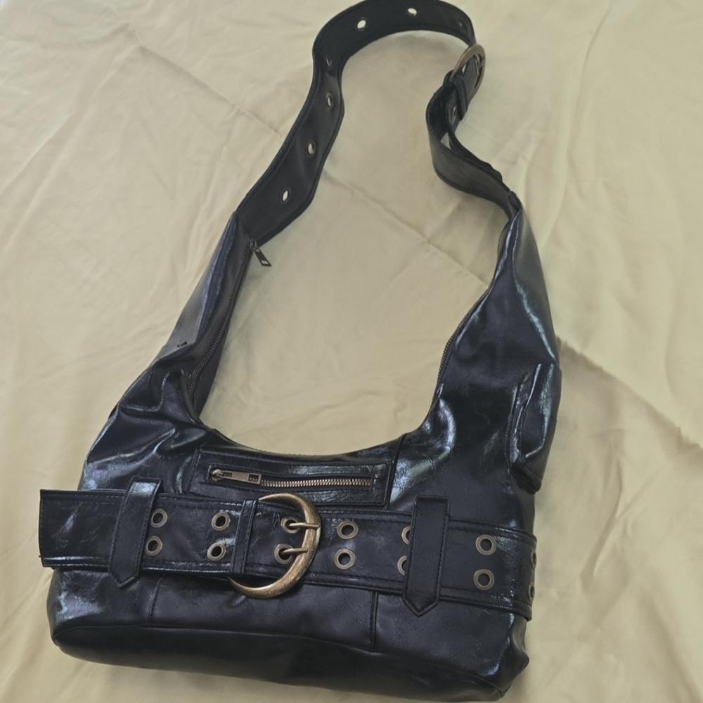 Black Leather Shoulder Bag